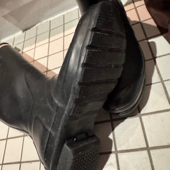 Hunter rain boots ORIGINAL tall BLACK matte size 9 : vintage - Picture 4 of 5